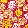I13 Monstera Red Yellow Stripes 8x8 Paper