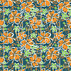 K20 Hibiscus Play Green Orange 8x8 Paper