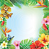 J01 Tropical Flowers 1 8x8 Paper