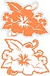 Hibiscus with Leaves Carrot Laser Cut