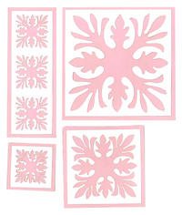 Ti Leaf Quilt Pink Laser Cuts