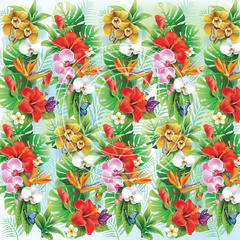 J05 Tropical Flowers 5 8x8 Paper