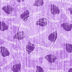 HH01 Kauai Purple Words 8x8 Paper