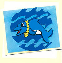 Blue Dolphin Greeting Card