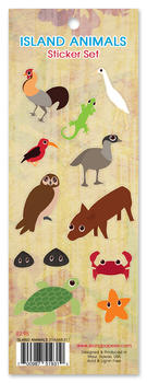 Island Animals Sticker Set