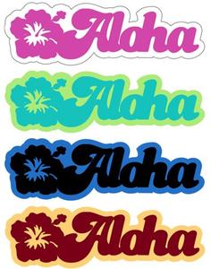 Aloha Hibiscus Laser Cut