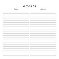 Classic 12x12 Guestbook Page