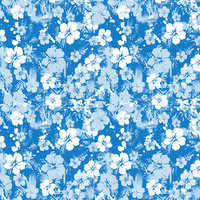 I11 Blue Hibiscus Splatter 8x8 Paper