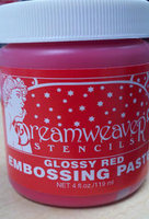 Glossy Red Embossing Paste