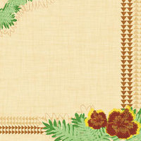 D05 Aloha Set Tan Hibiscus 8x8 Paper